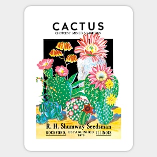 Vintage Cactus RH Shumway Seed Packet Sticker